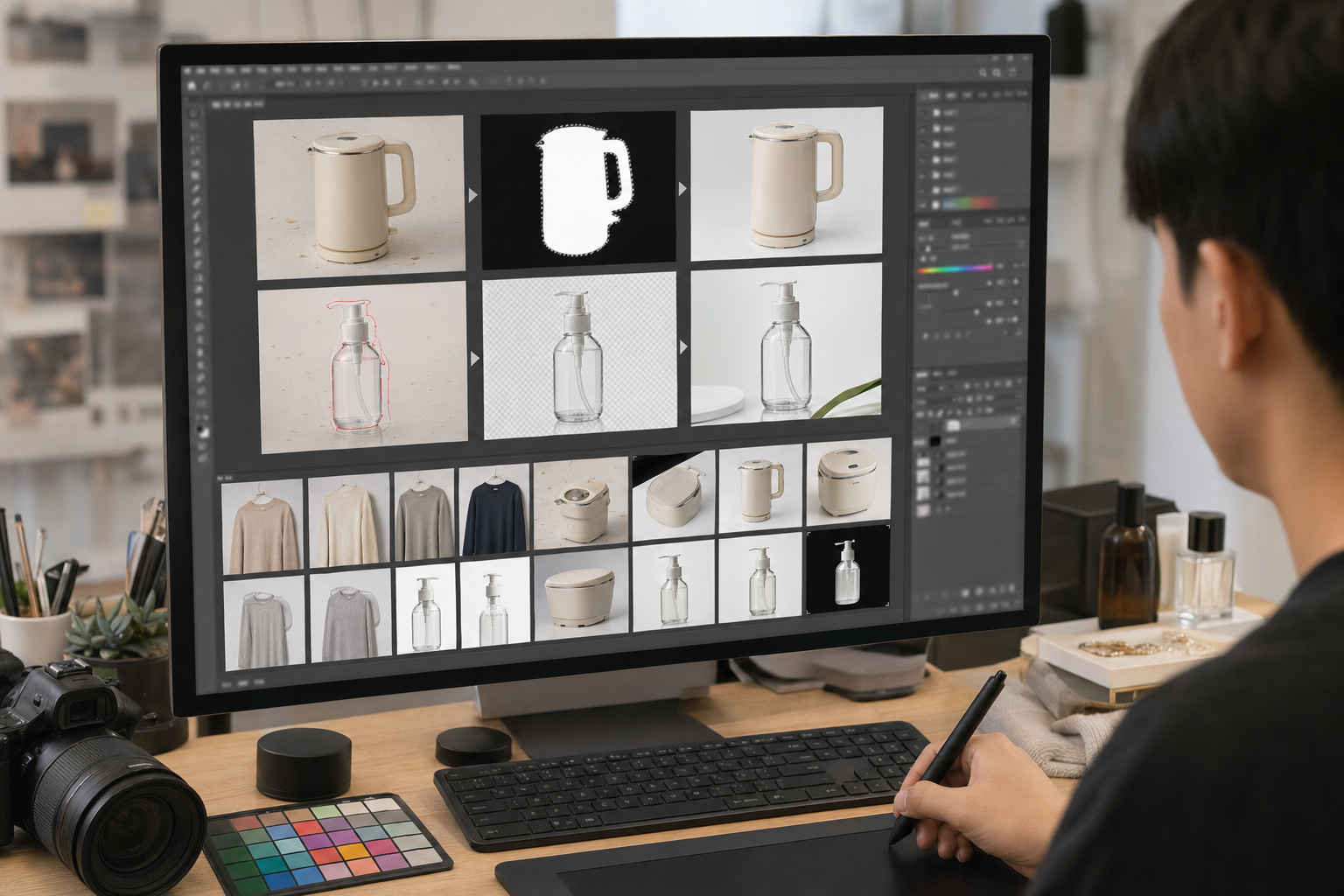 AI修图软件是什么：不是滤镜，而是像素级工作流压缩：修图软件 处理前后对比