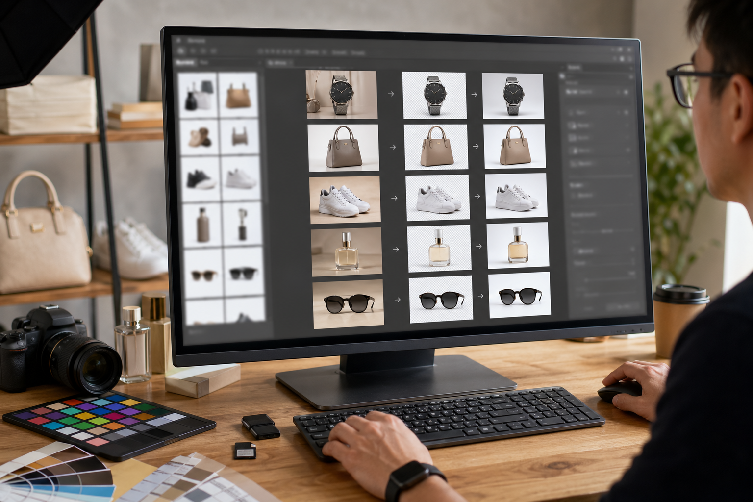 AI绘画技术和传统流程区别：关键不在速度，而在稳定性：绘画技术 处理前后对比