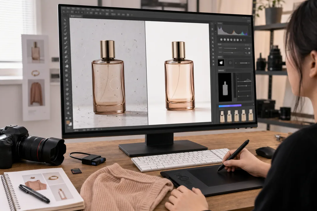 在线 配合 Photoshop 完成如何用图叮AI快速验证在线AI修图工作流
