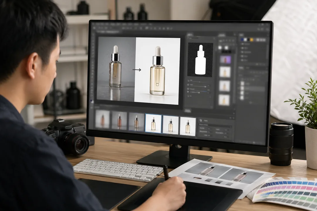 在线 在在线AI修图怎么做：一套可复制的 Photoshop 插件流程场景下的工作示意