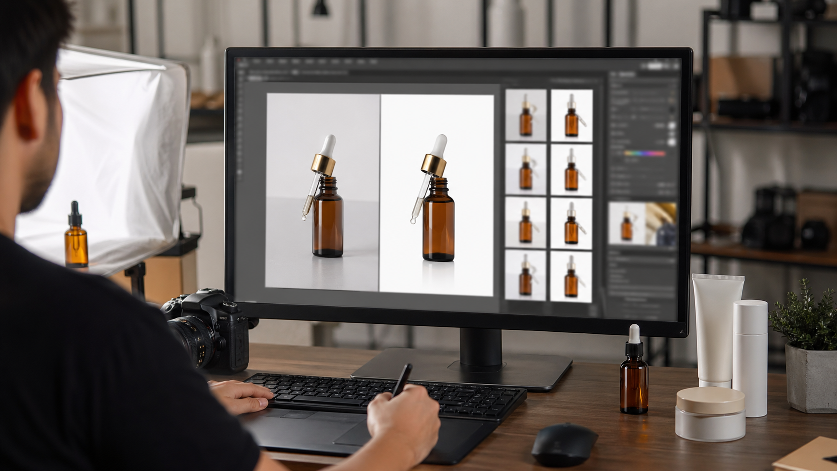 电商白底图与主图优化 步骤演示，使用 设计师必备效率软
