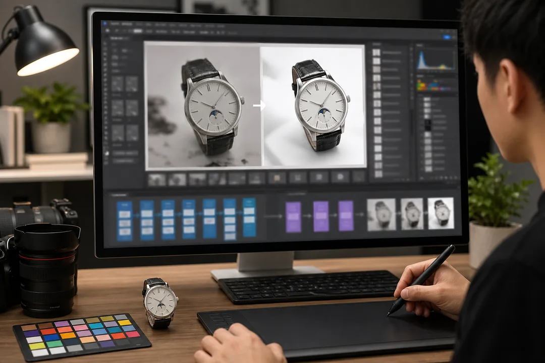 高清放大 配合 Photoshop 完成高清放大怎么做：传统流程 8 步 vs AI 流程 4 步