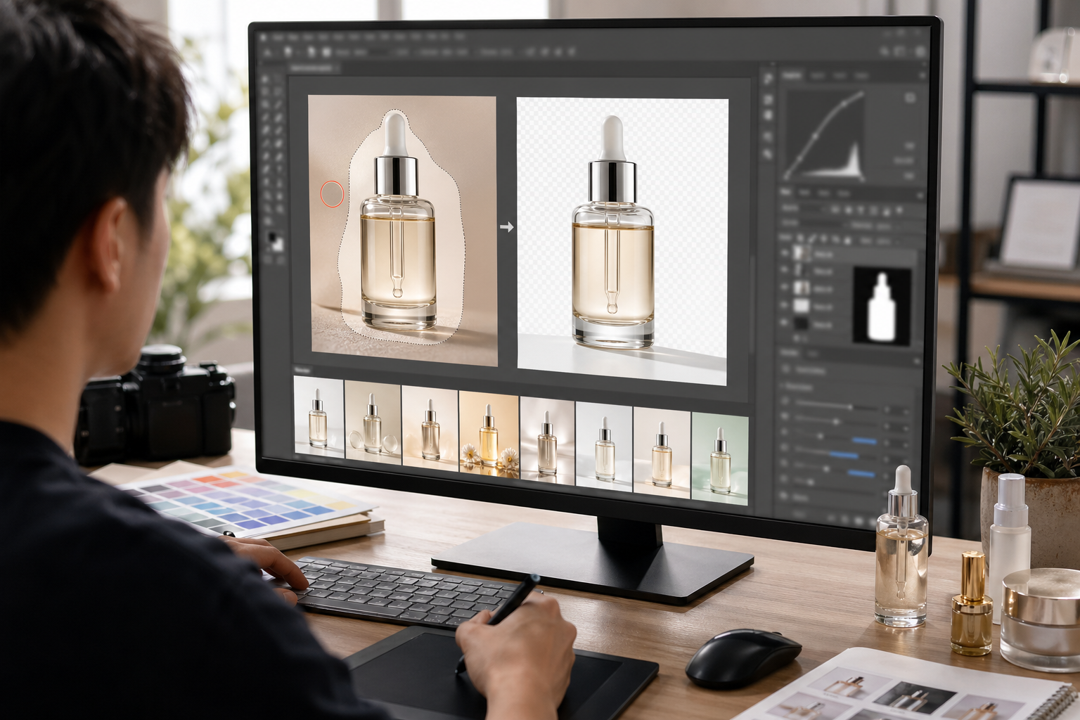 快速生成图像 操作步骤：用图叮AI在 Photoshop 里快速生成图像 实操截图