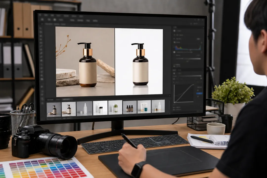 Photoshop新功能 在Photoshop 2026新功能和传统流程区别场景下的工作示意