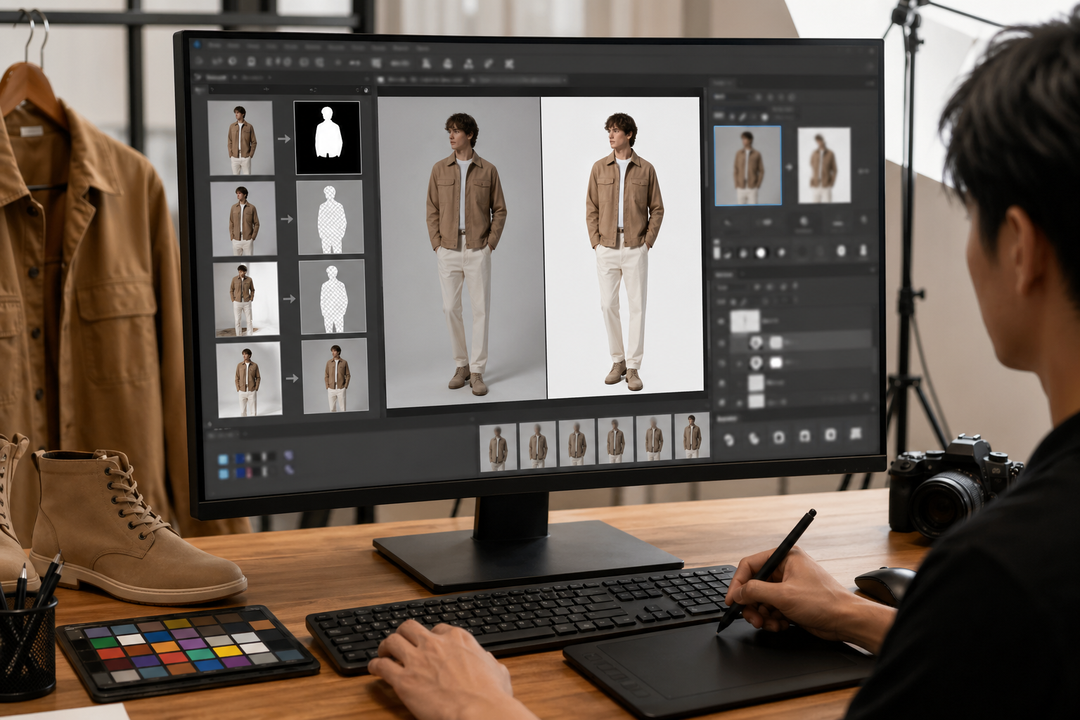 Photoshop 案例：一张电商主图的前后对比逻辑：Photoshop 处理前后对比