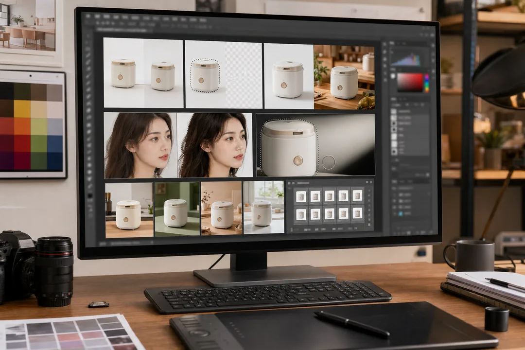 实战场景：电商、人像、品牌视觉如何使用 Photoshop智能插件 效果示例，Photoshop智能插件 出图