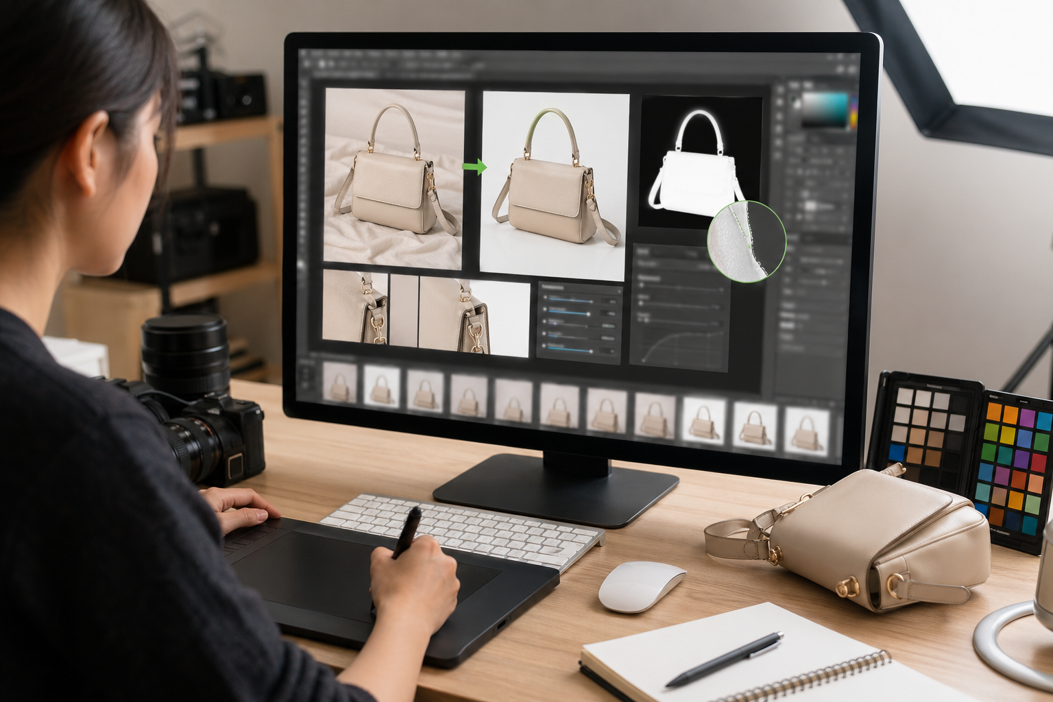 Photoshop AI修图步骤：可复制的落地流程：Photoshop修图 处理前后对比