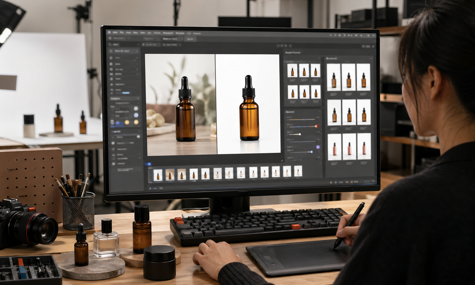 注意事项：Photoshop插件不是越自动越好：Photoshop插件 处理前后对比