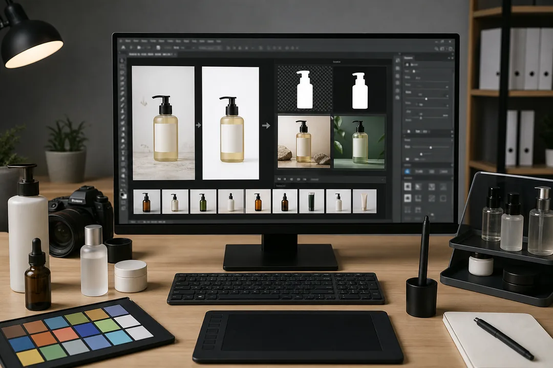 批量修图怎么做：一套可复制的 Photoshop AI 插件工作流：批量修图 处理前后对比