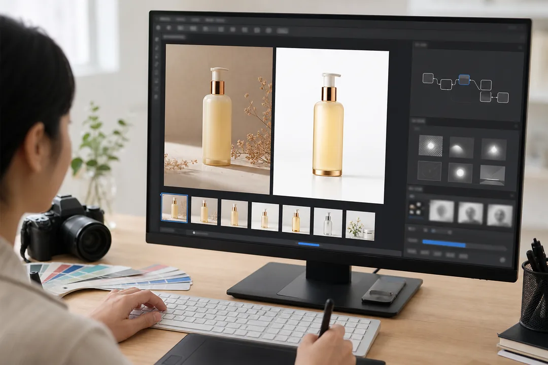 平面设计 配合 Photoshop 完成平面设计AI怎么做：一套可复制的图叮AI工作流