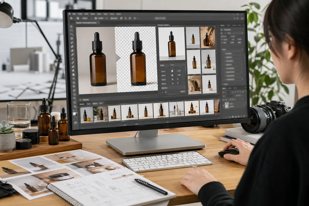 操作步骤：我会这样把图叮AI接入 Photoshop 工作流：工具推荐 处理前后对比