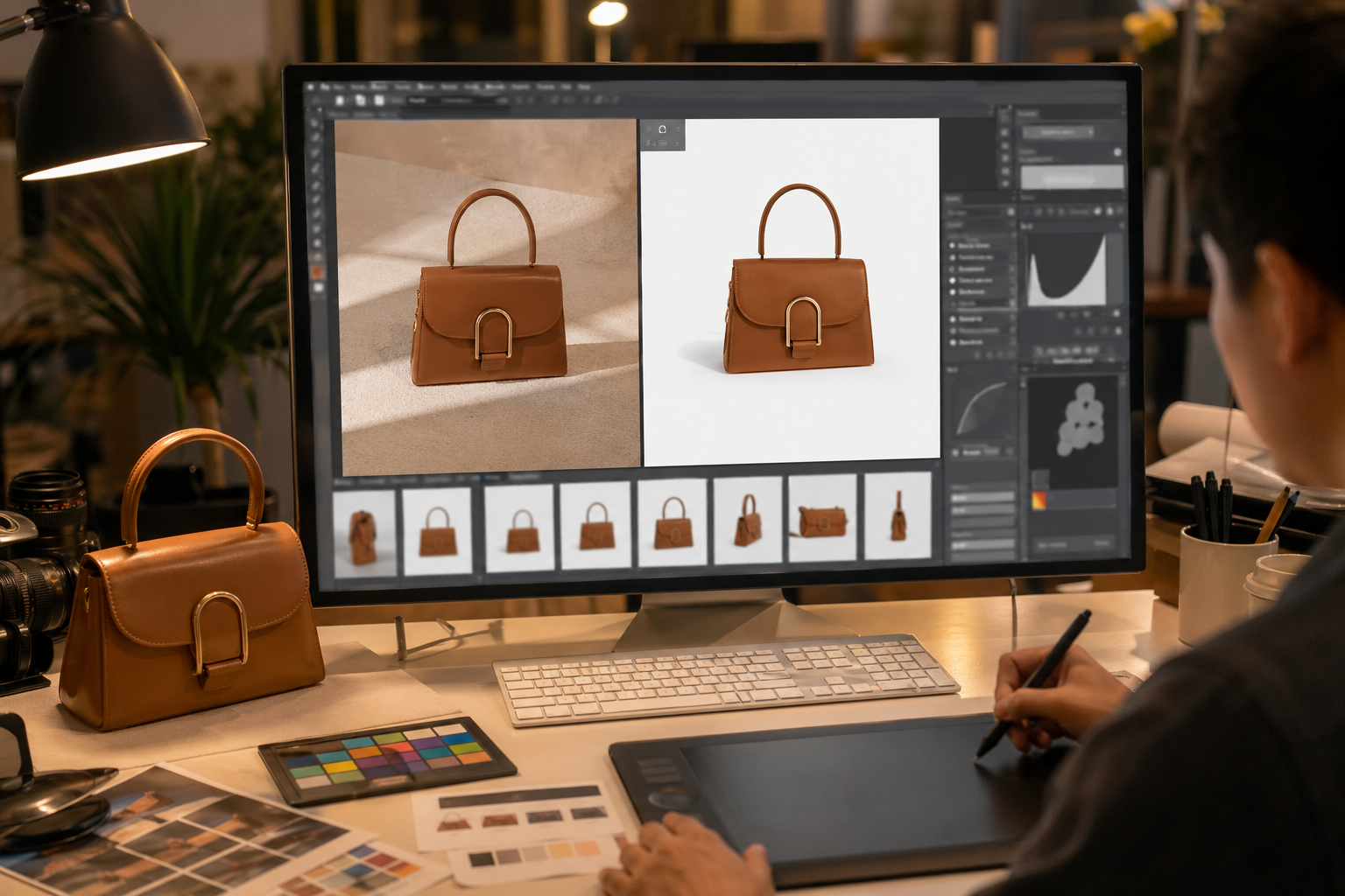 适用边界：国产AI工具适合提效，但不适合替代品牌判断：国产 处理前后对比