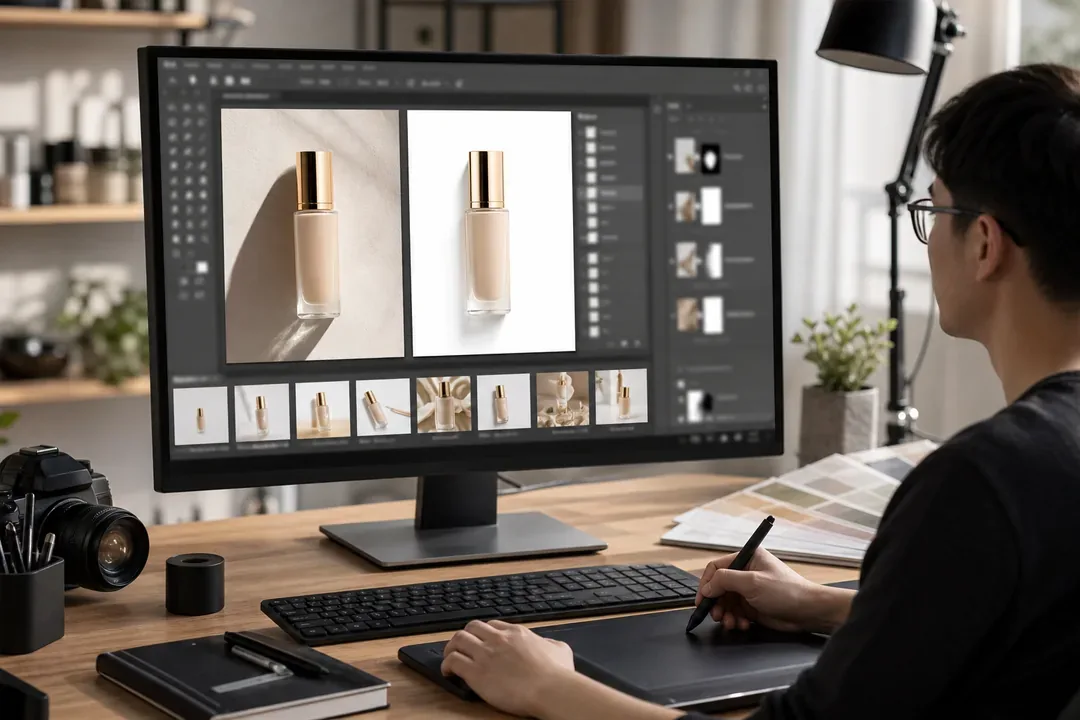 图像工具 配合 Photoshop 完成操作步骤：我会先定方向，再让工具试验