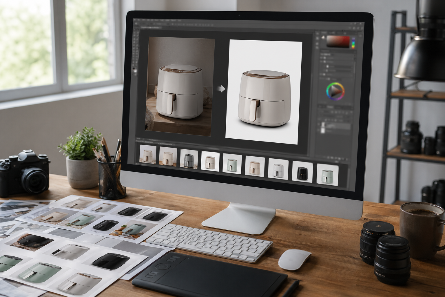插件 配合 Photoshop 完成实战场景：电商主图从单张修图到批量风格统一
