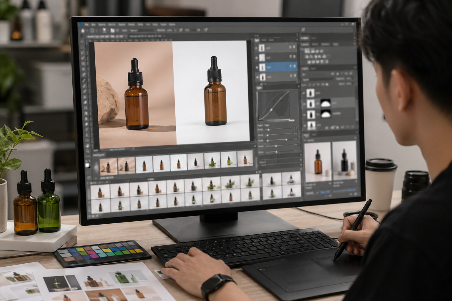 注意事项：ps插件好用，但不要把方向交出去 步骤演示，使用 插件