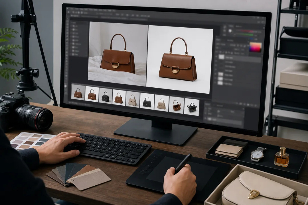 操作步骤：用图叮AI搭建 Photoshop 批量出图工作流 效果示例，商品图批量生成工具 出图