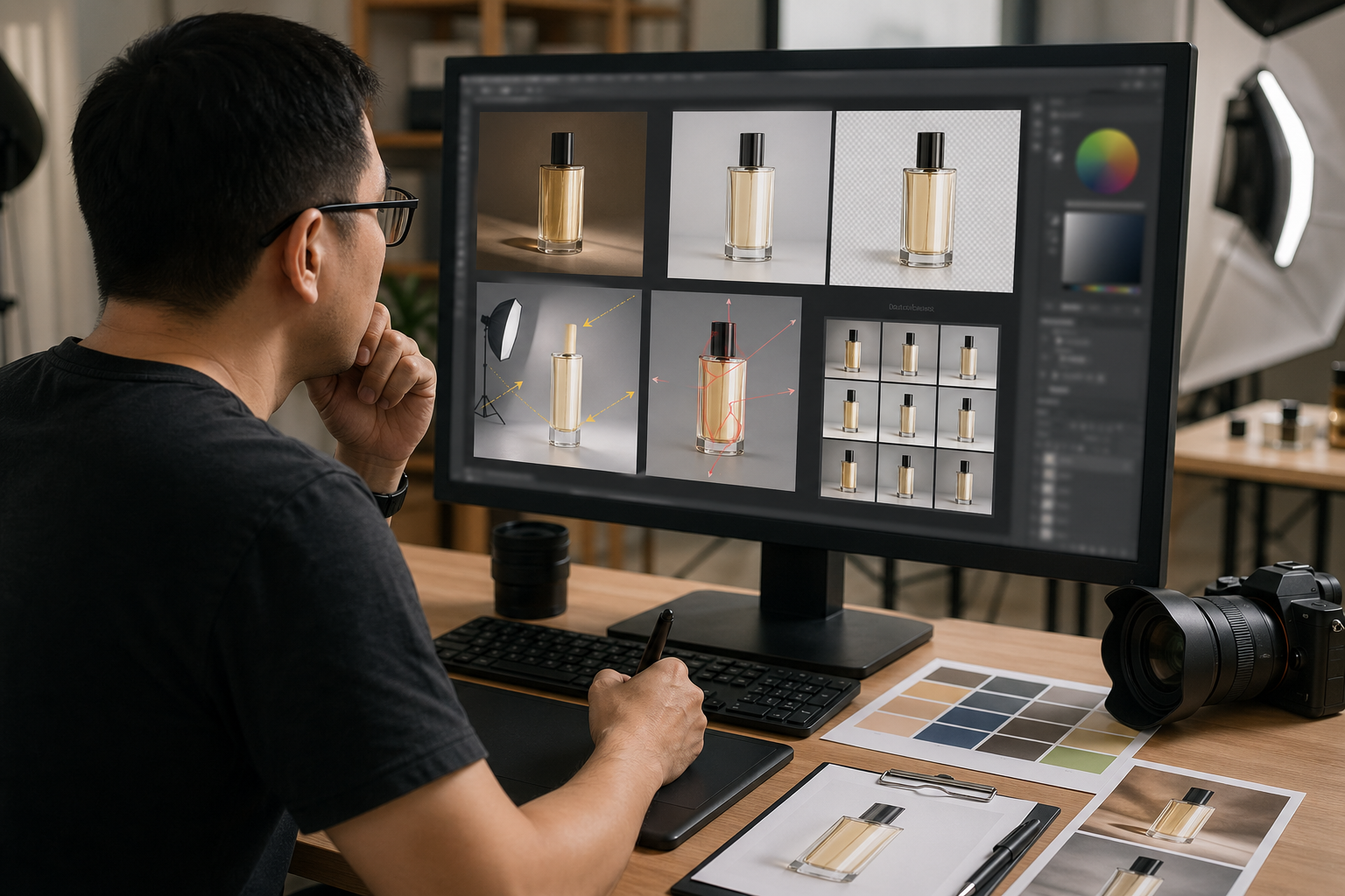 注意事项：商业设计软件不能替你判断光影和品牌调性 步骤演示，使用 商业设计软件