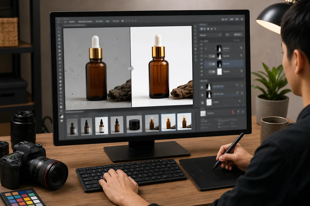 操作步骤：Photoshop AI 插件里的可复制流程 步骤演示，使用 生成式放大
