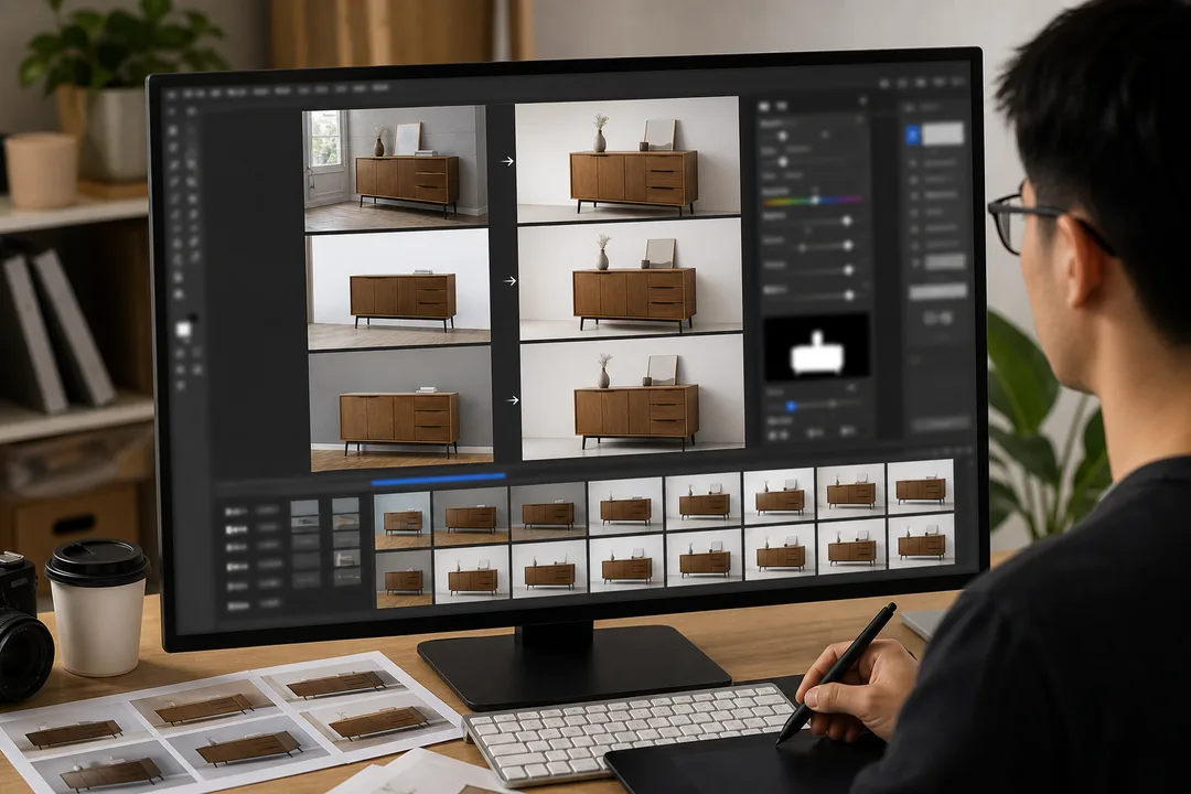 内容电商 配合 Photoshop 完成实战场景：内容电商案例的前后对比