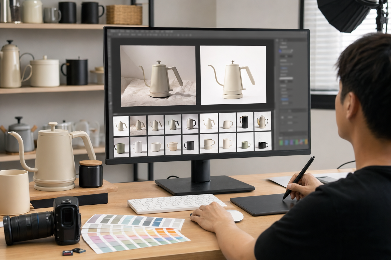 AI图像生成和传统流程区别：不要只比较单张效果 步骤演示，使用 图像生成