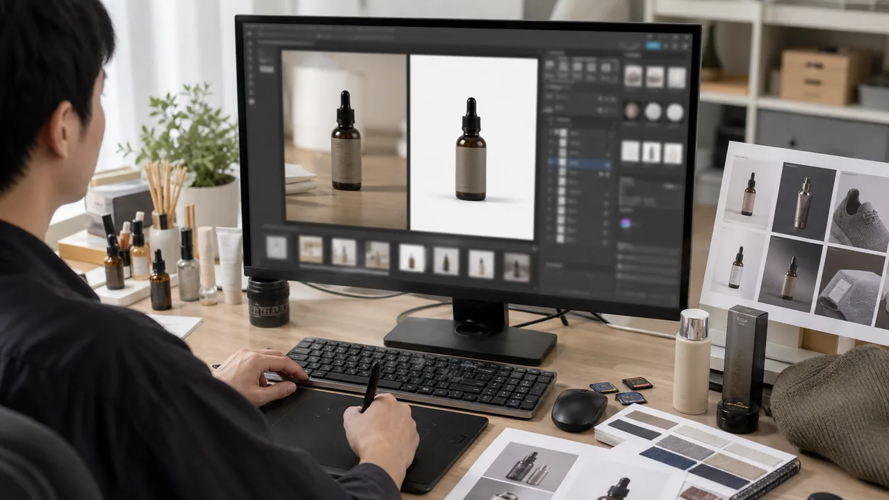 电商美工 配合 Photoshop 完成图叮AI和传统流程的区别