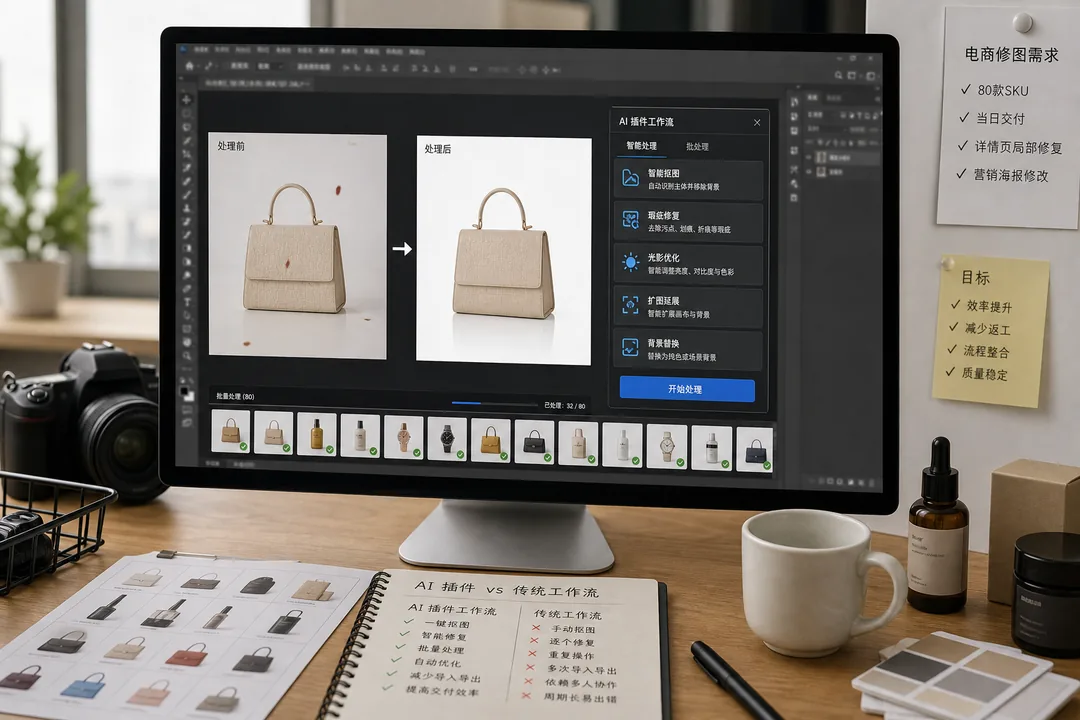 插件 配合 Photoshop 完成AI插件和传统流程区别