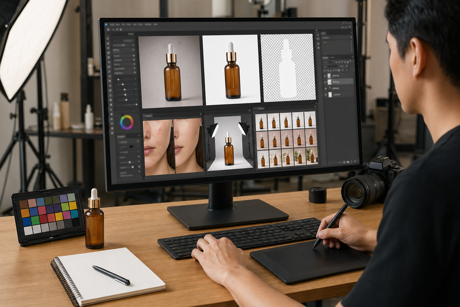 电商主图制作耗时 在注意事项：用 AI 提效时最容易踩的坑场景下的工作示意