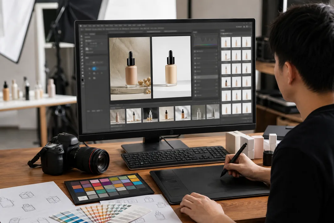 电商设计 在电商设计怎么做：一套能落地的 Photoshop 工作流场景下的工作示意