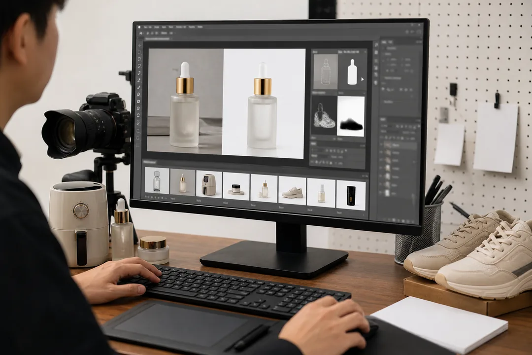 操作步骤：把 Photoshop AI 插件做成 SOP 步骤演示，使用 电商美工效率