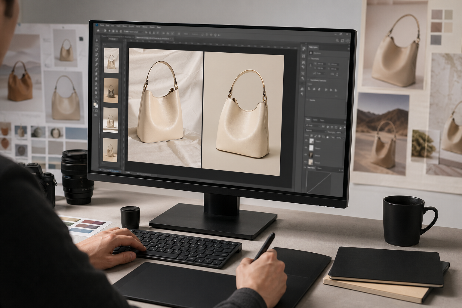 图像生成工具 配合 Photoshop 完成图像生成工具和传统流程区别：从素材拼贴到语义生成