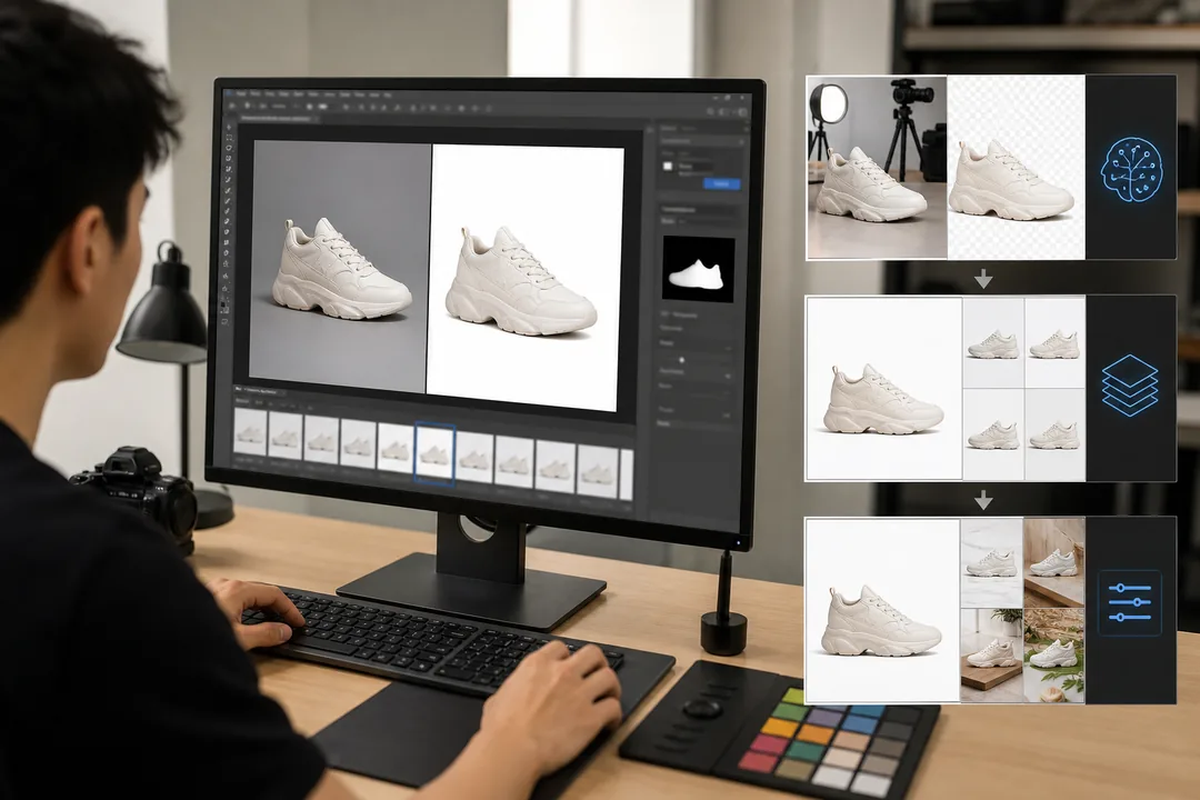 在线抠图怎么做：面向 Photoshop 的可复制步骤：在线抠图 处理前后对比