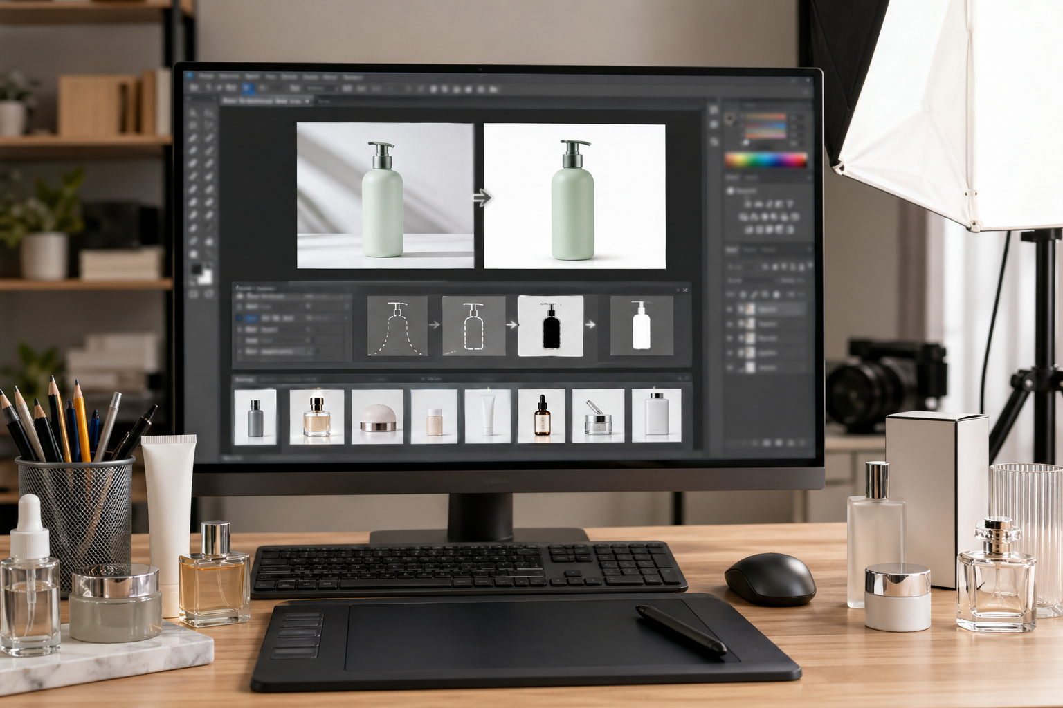 智能抠图工具 配合 Photoshop 完成注意事项：智能抠图工具不是免质检流程