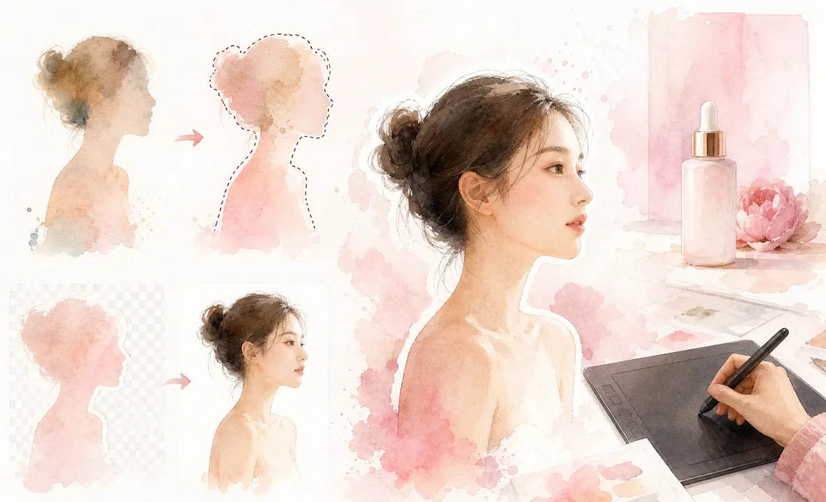 操作步骤：Photoshop AI 插件下的智能抠图流程 效果示例，智能抠图 出图